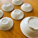 Salad bowl and 6 ceramic cups from Gien