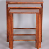 Set of 3 nest tables made in 1930s Czechia