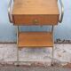Table chevet vintage métal bois