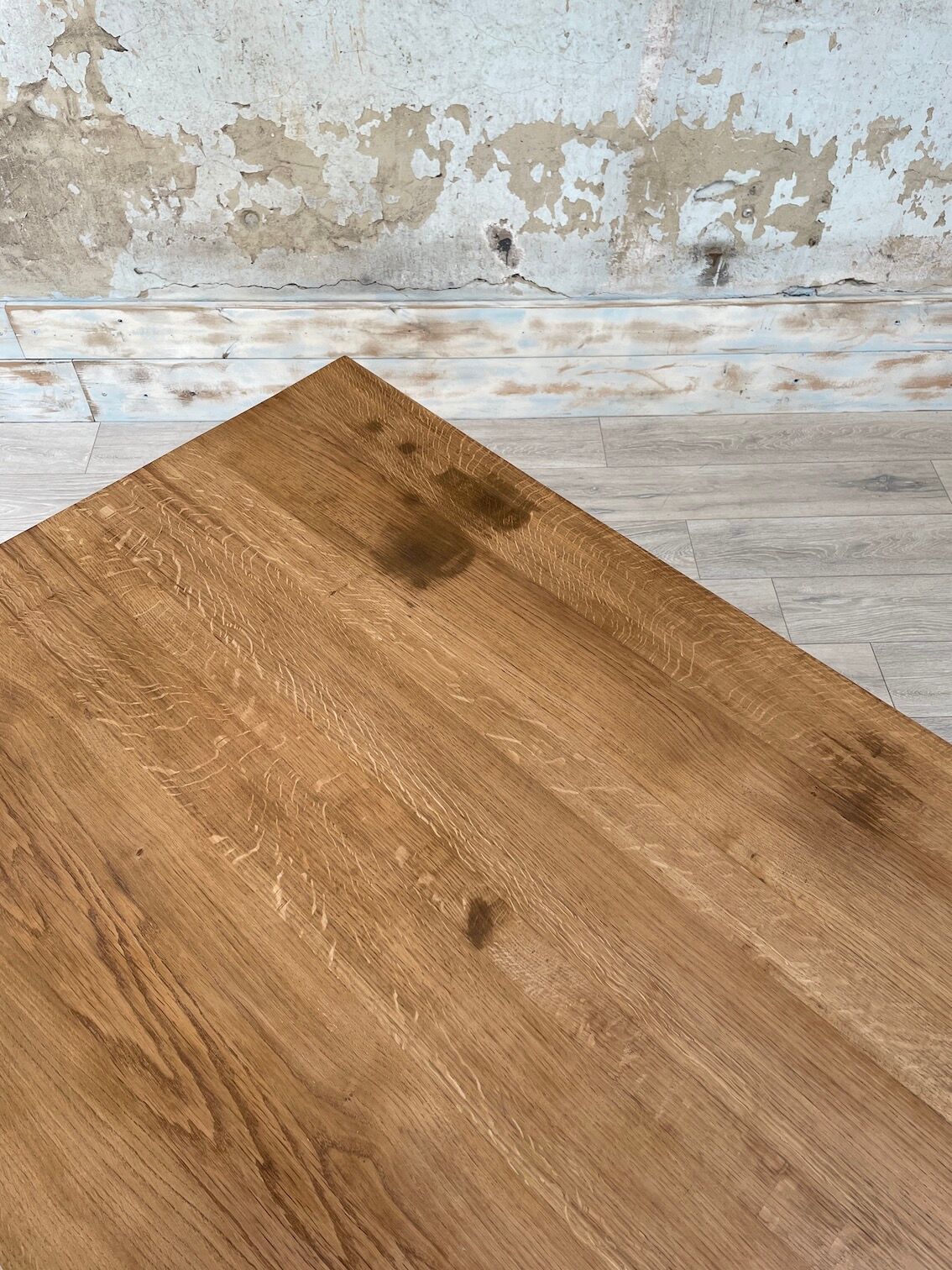 Solid oak dining table