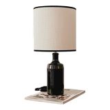 Paire lampe grès et lin