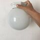 Art Deco ceiling light in opaline and ceramic