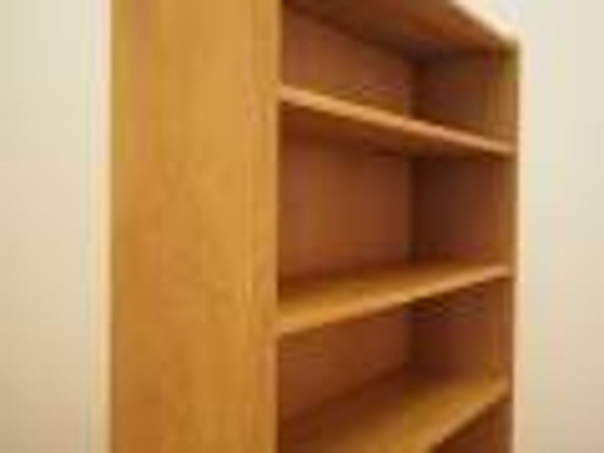 Danish ash veneer bookcase with adjustable shelves, 1970s