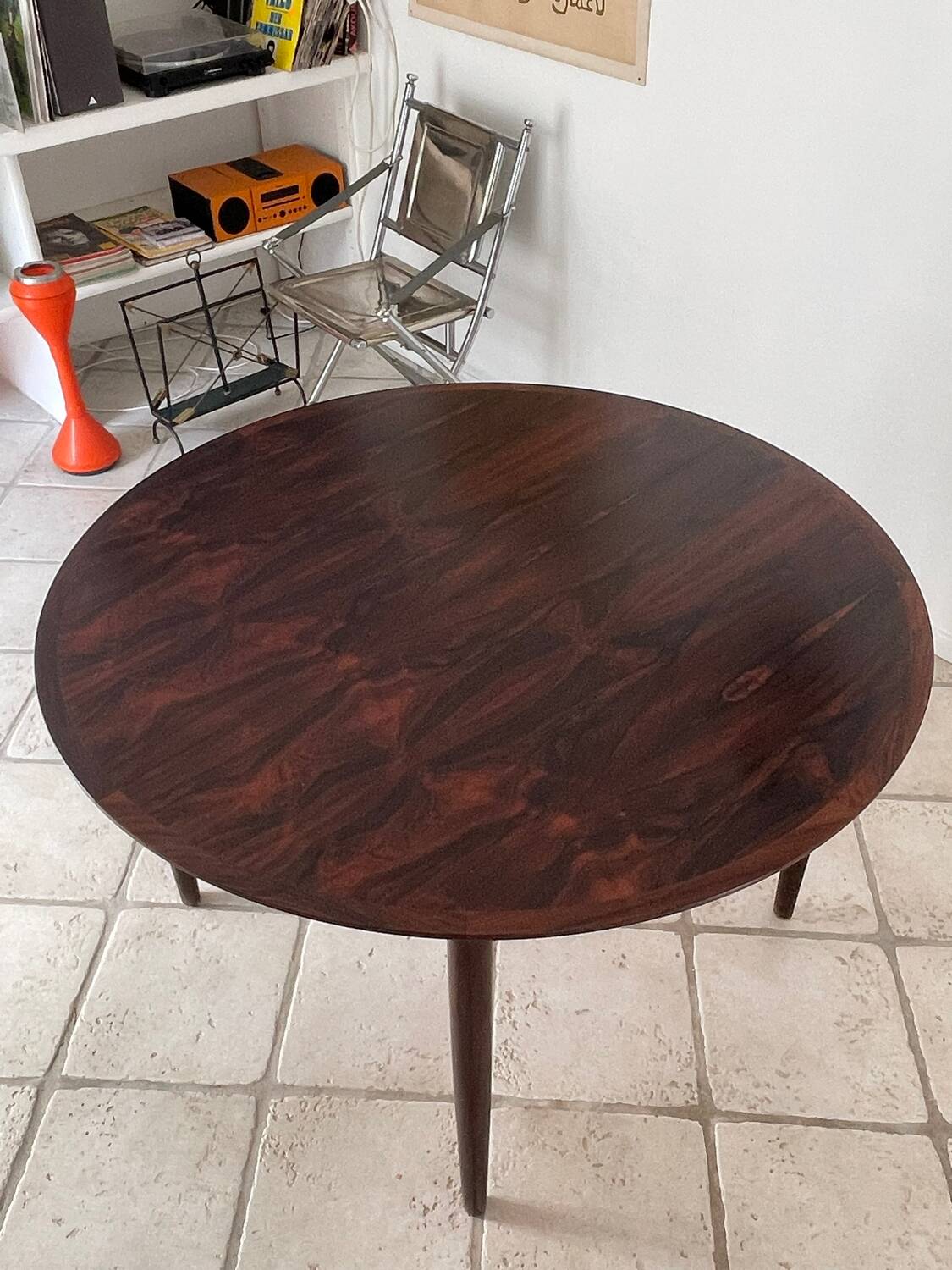 Table à rallonge  scandinave en palissandre de Rio