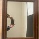 Old wooden frame mirror