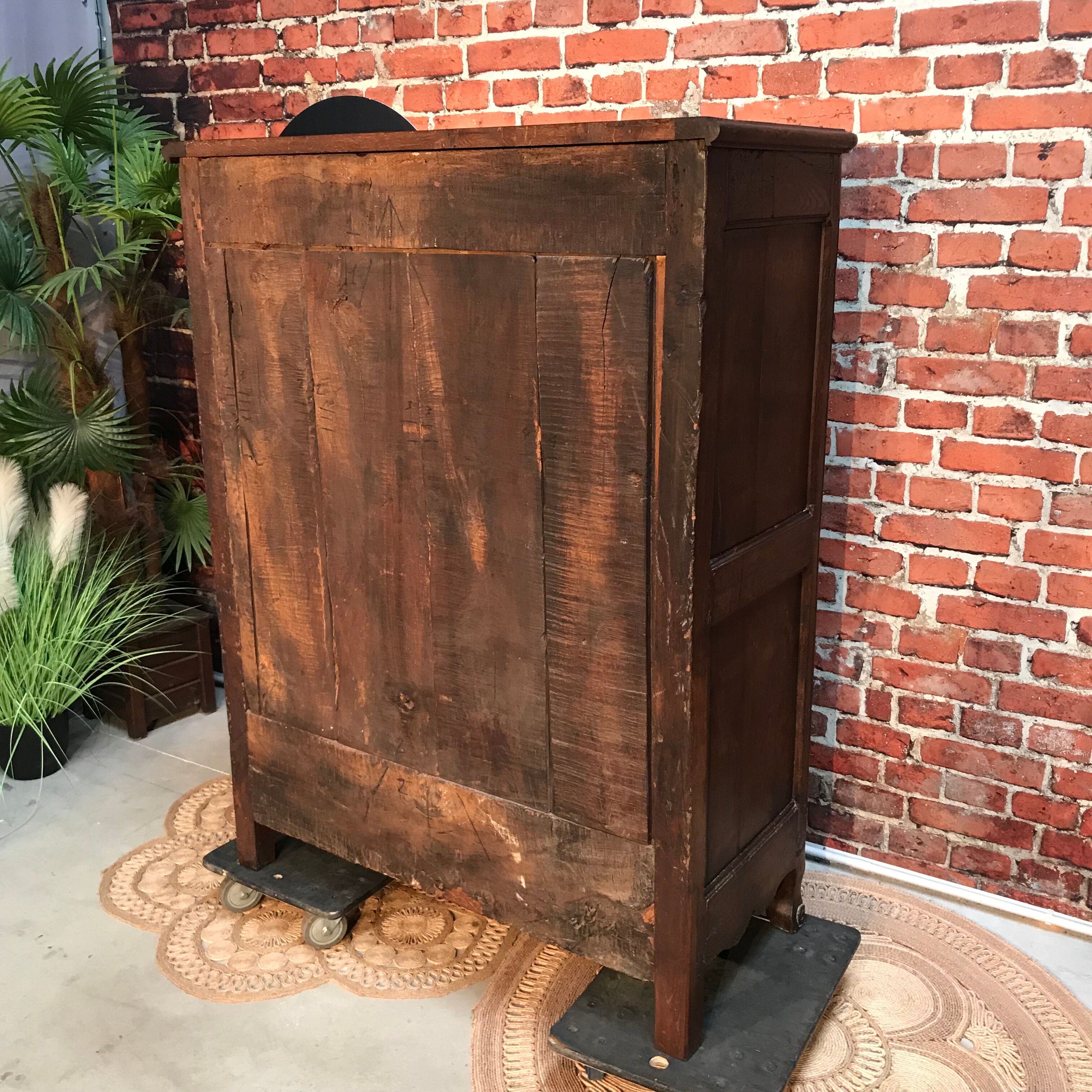 Antique solid wood wardrobe.