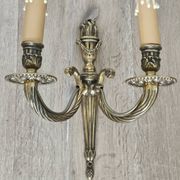 Rocaille style bronze wall lamp