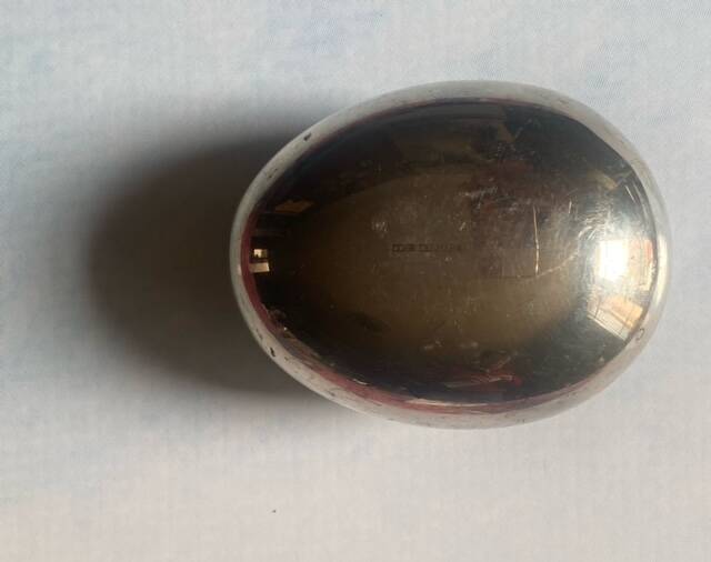 Silver-plated egg ashtray by Carl Cohr, Denmark
