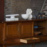 Danish enfilade from the mid-modern century in dark stained oak, 1960s.