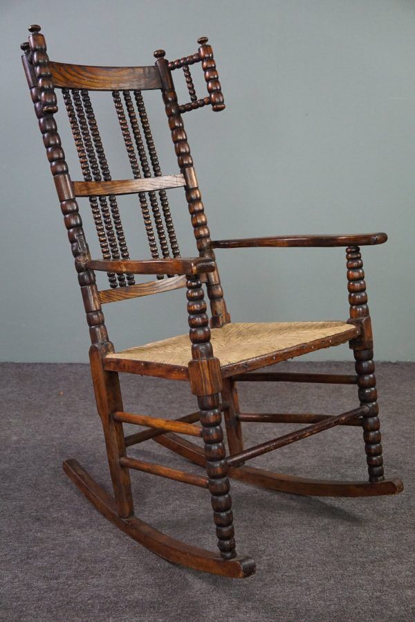 Rocking chair Antique Arts and Crafts Bobbin, English, 19th century