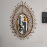 Rattan sun mirror