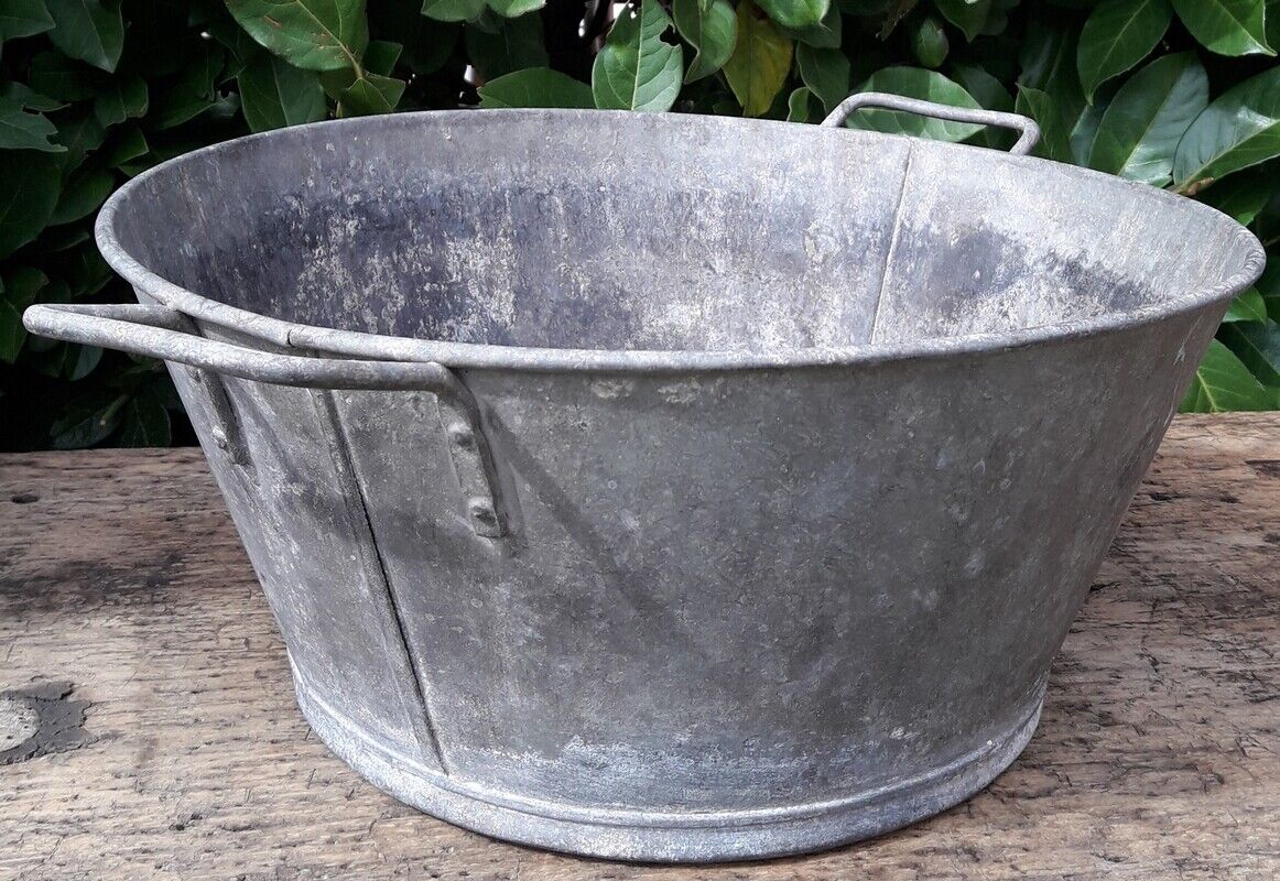 Washing basin diam41cm in zinc garden