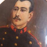 Tableau , huile sur toile , portrait d'officier XIX em