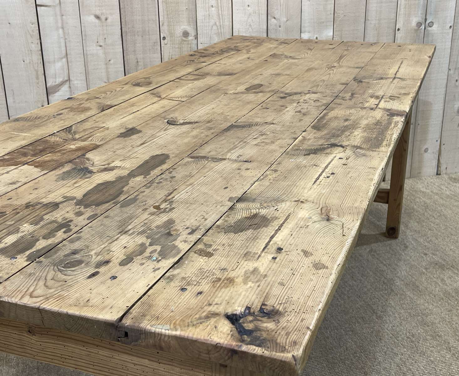 Early XXth fir farmhouse table