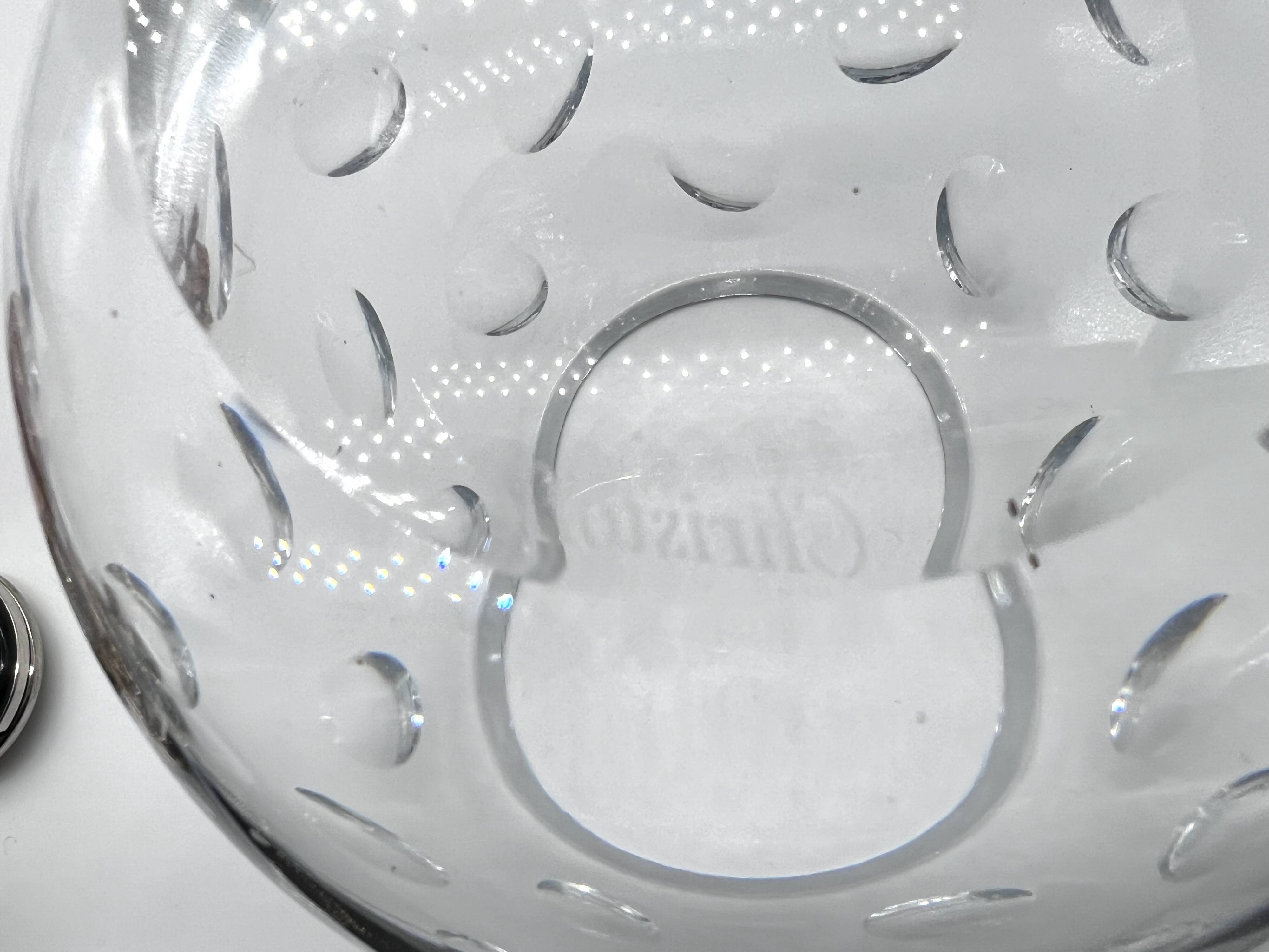 Crystal vase signed Christofle – Bubbled model – 16 cm – Perfect condition