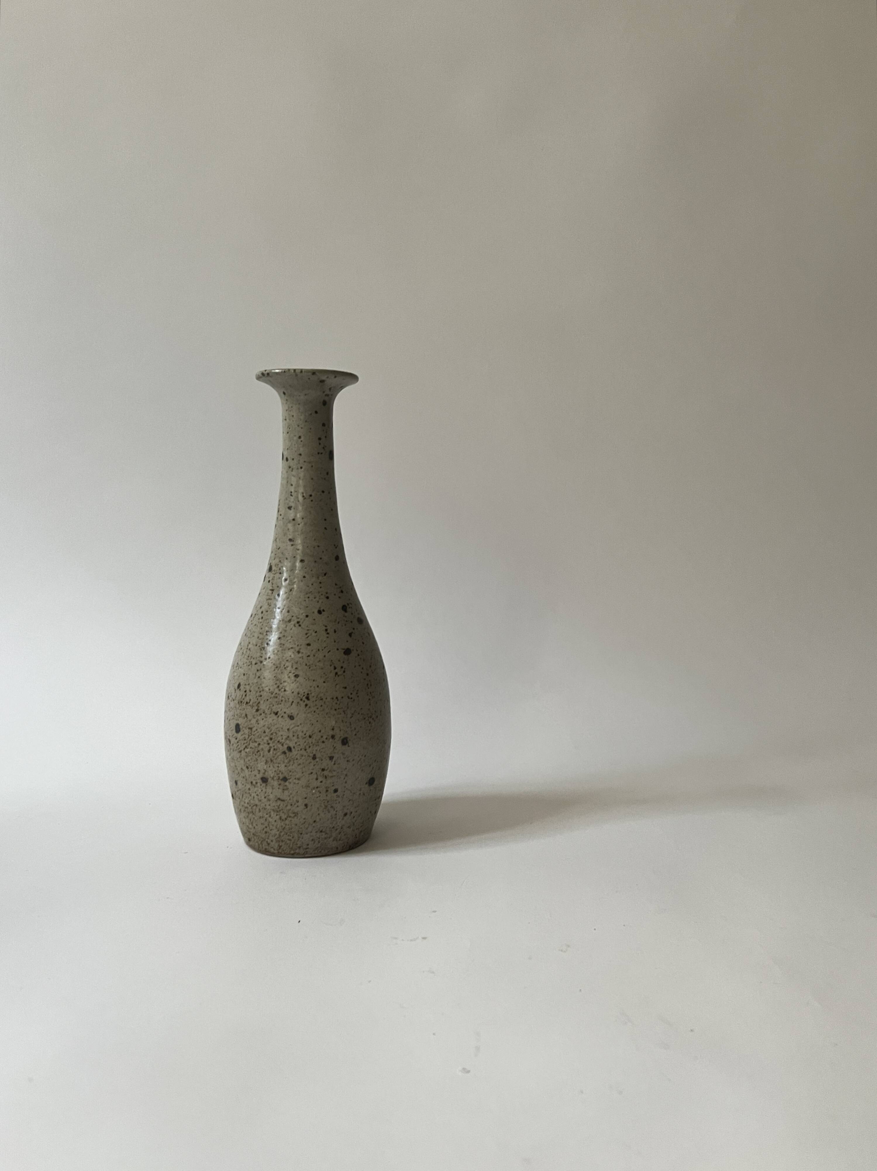 Pear-shaped vase in pyrite stoneware, La borne France 1950