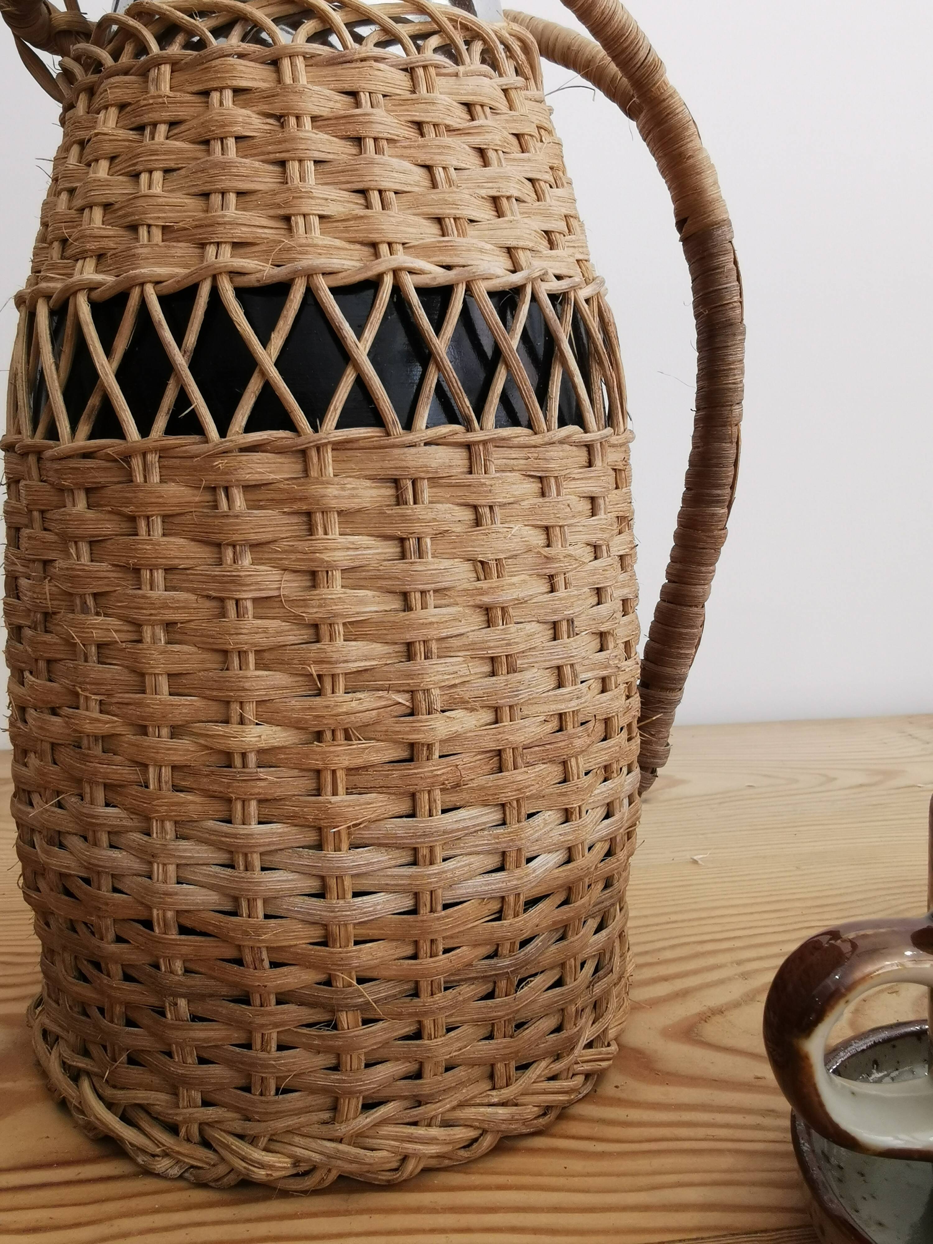 Vintage rattan thermos