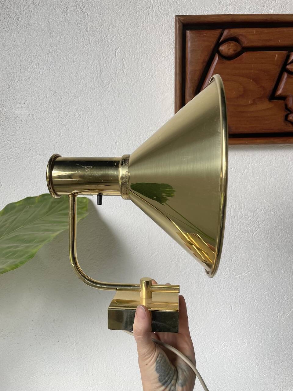 Pair of Hovik Lys brass wall lights Jonas Hidle Denmark