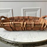 Wooden and bamboo tray 60s-70s