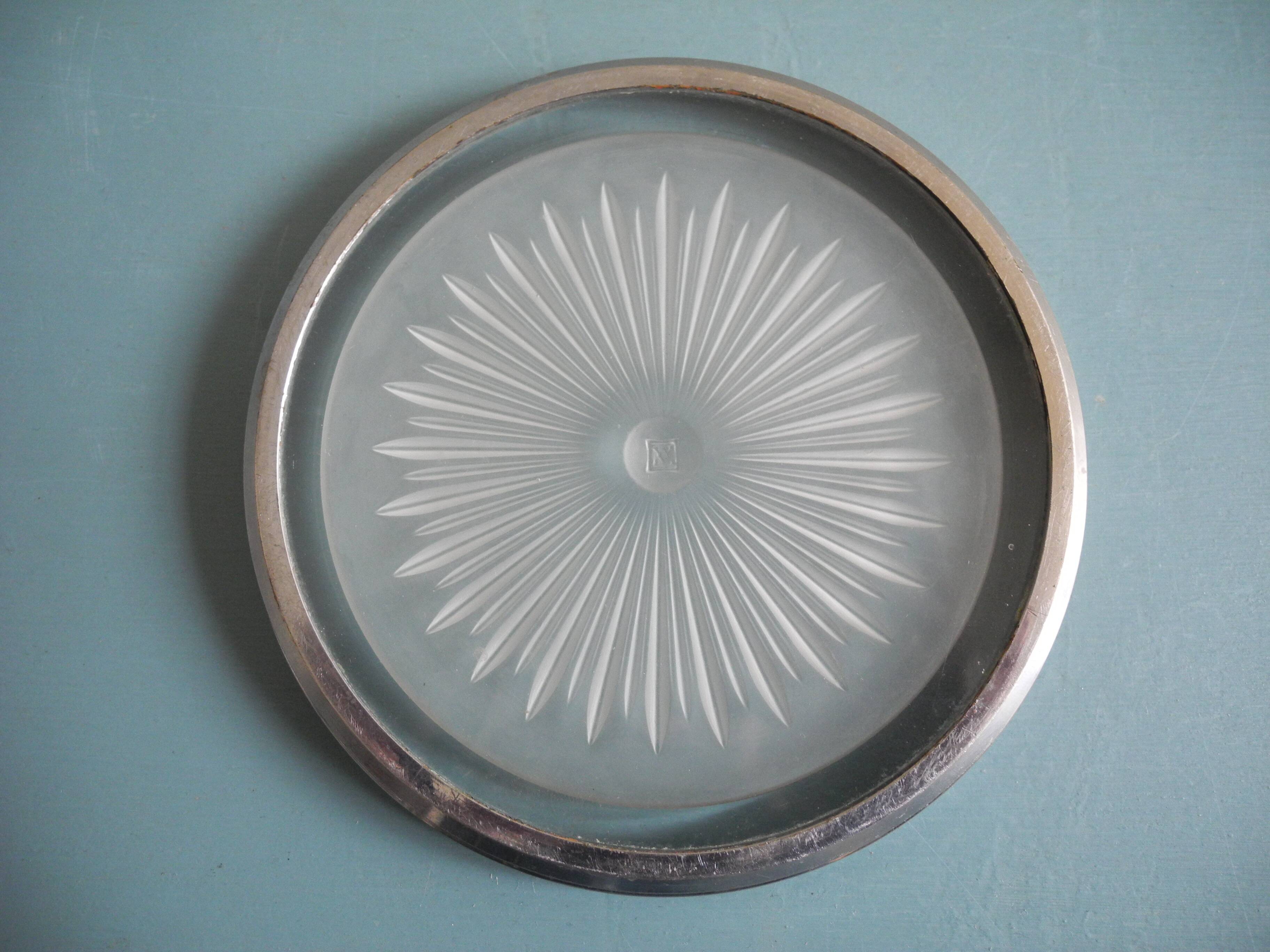 vintage bottle coaster Maure-Vieil glassware