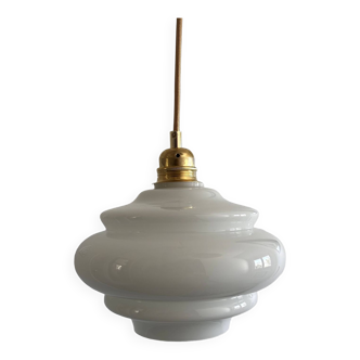 Vintage white opaline pendant light