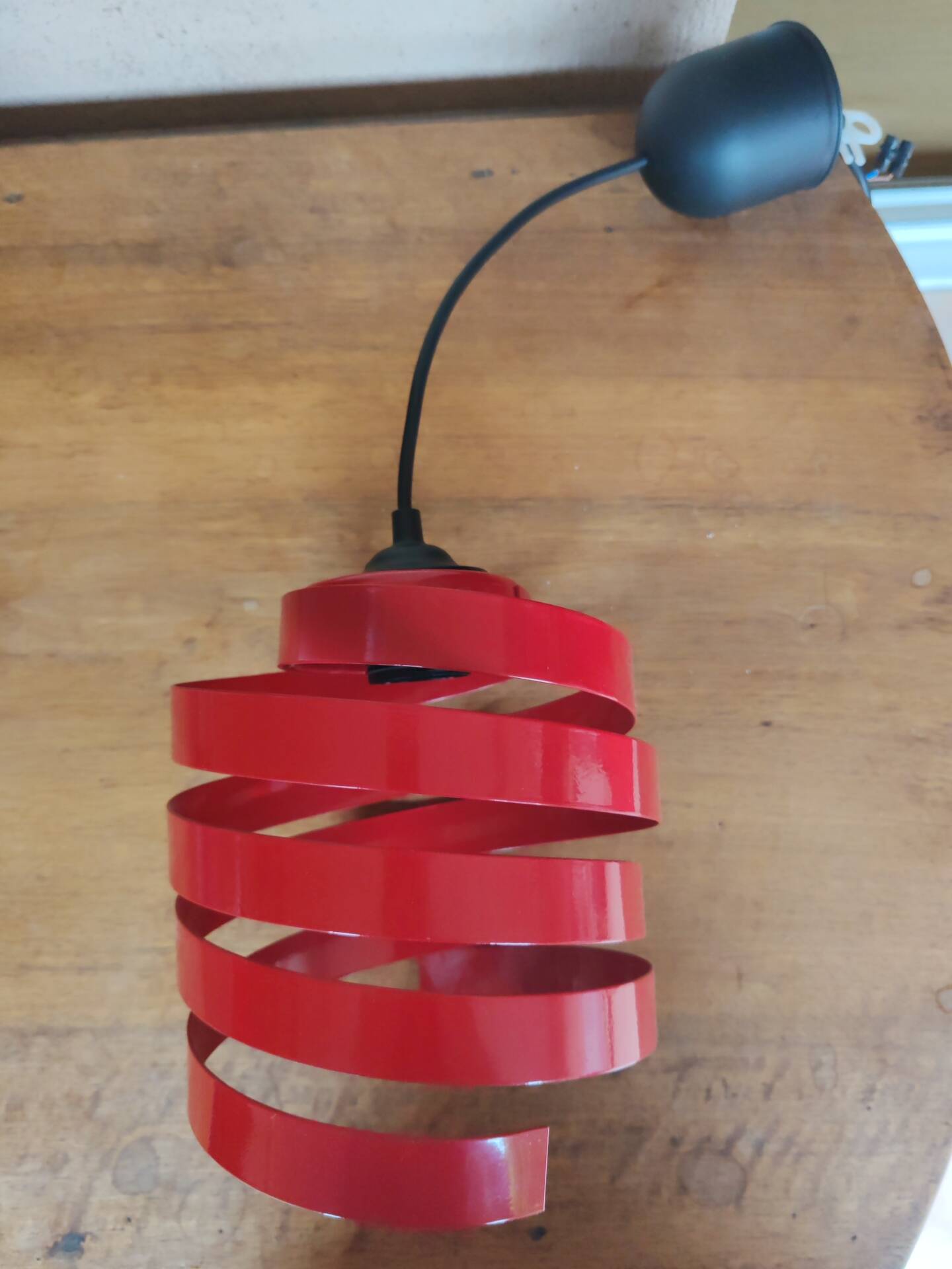 Red spiral suspension