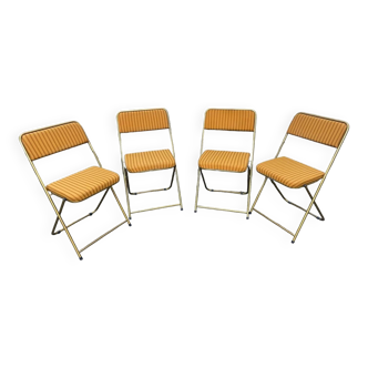 Set of 4 vintage Lafuma chairs