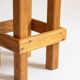 Modernist stool in framiré wood⎮70s