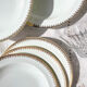 4 hollow plates porcelain white gilded limoges lafarge & c