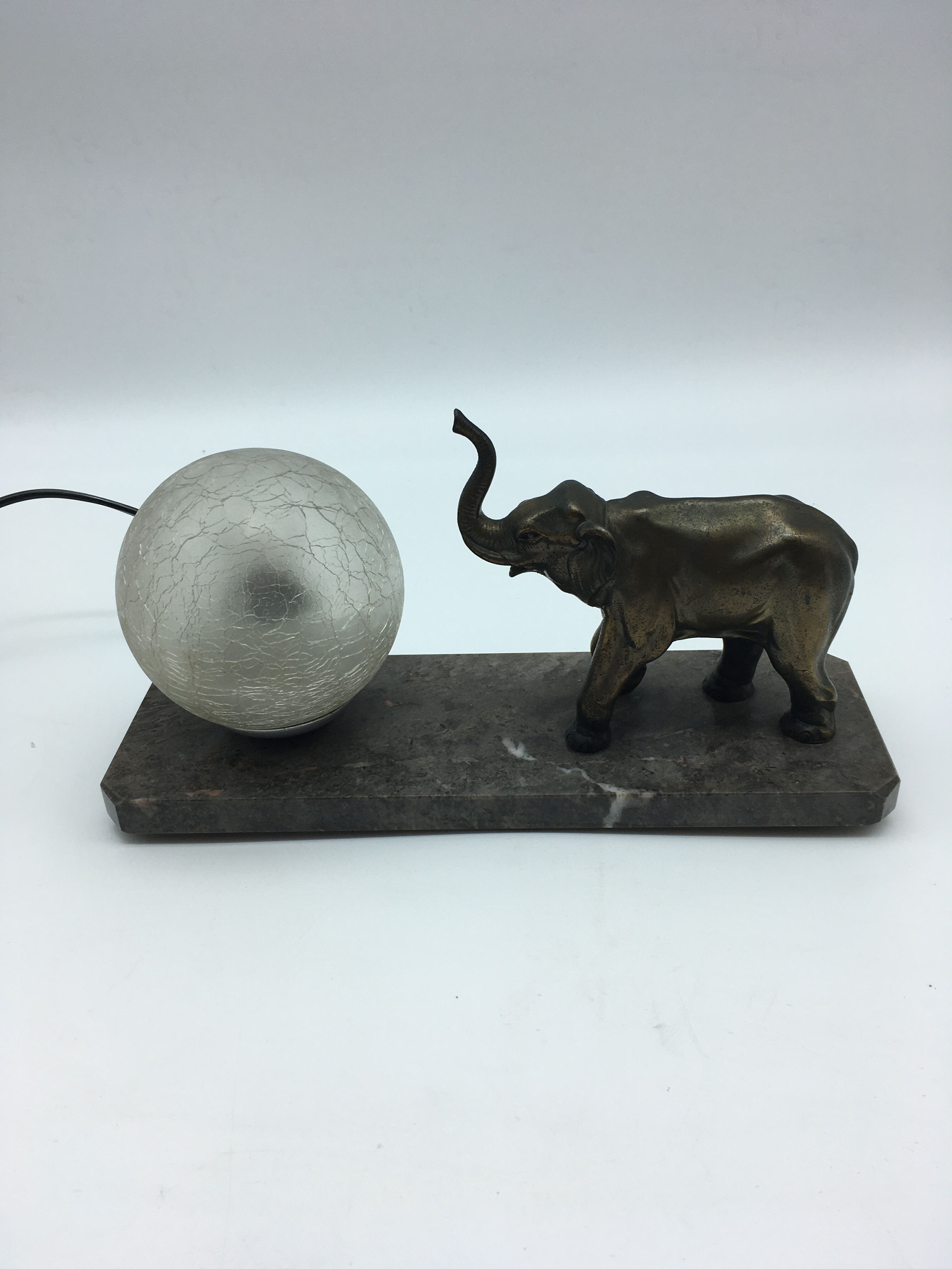 Bedside lamp art deco elephant .
