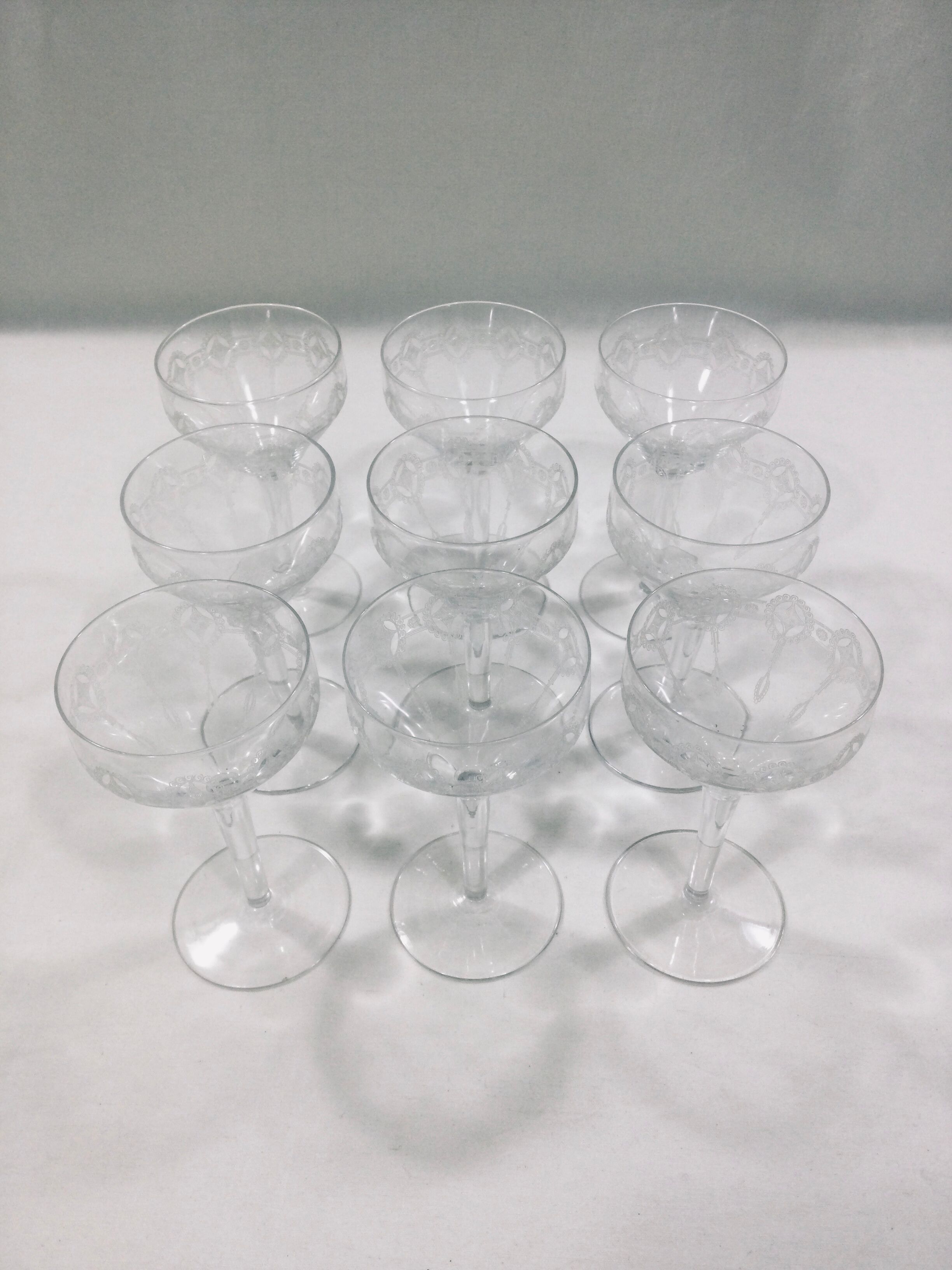 Art deco crystal glass service