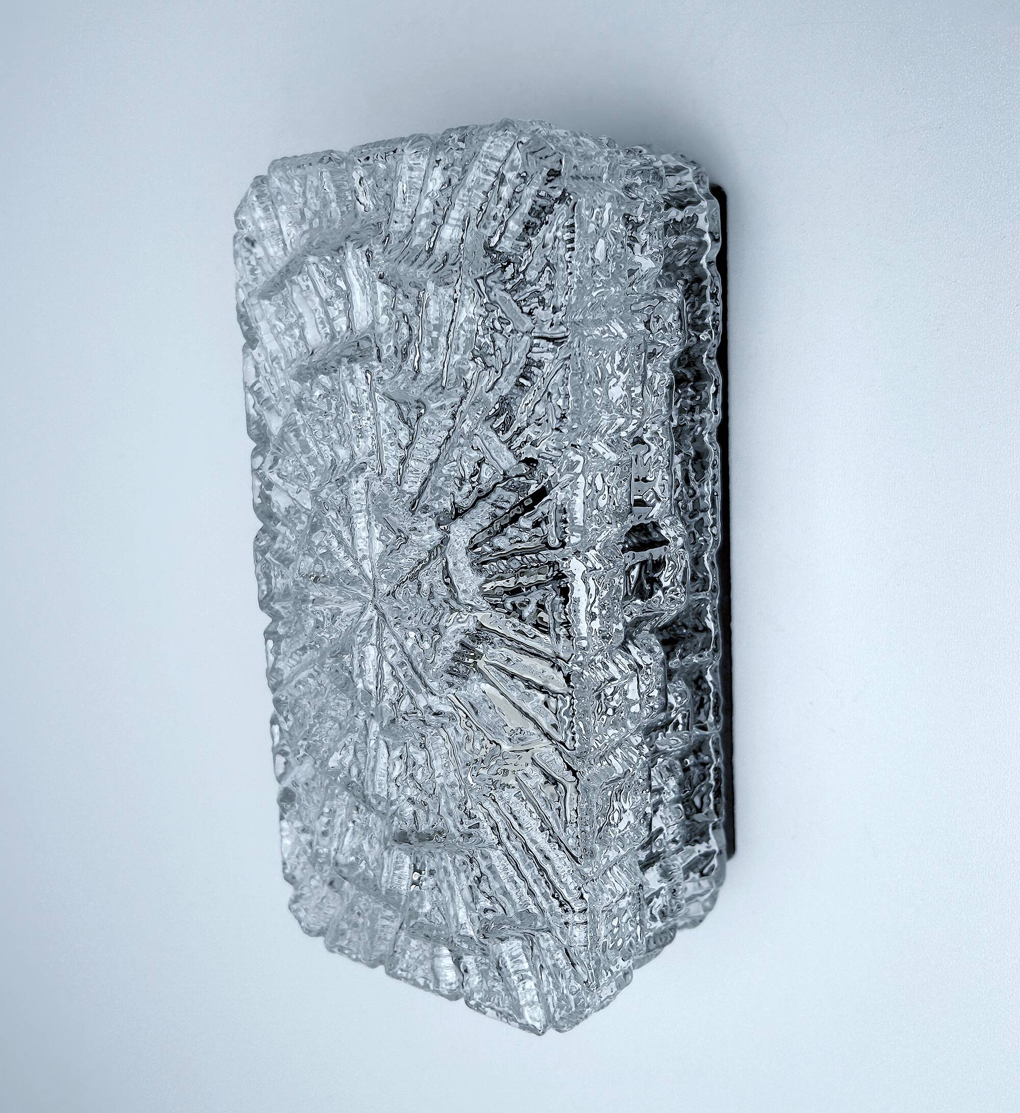 Vintage Brutalist Glass Sconce