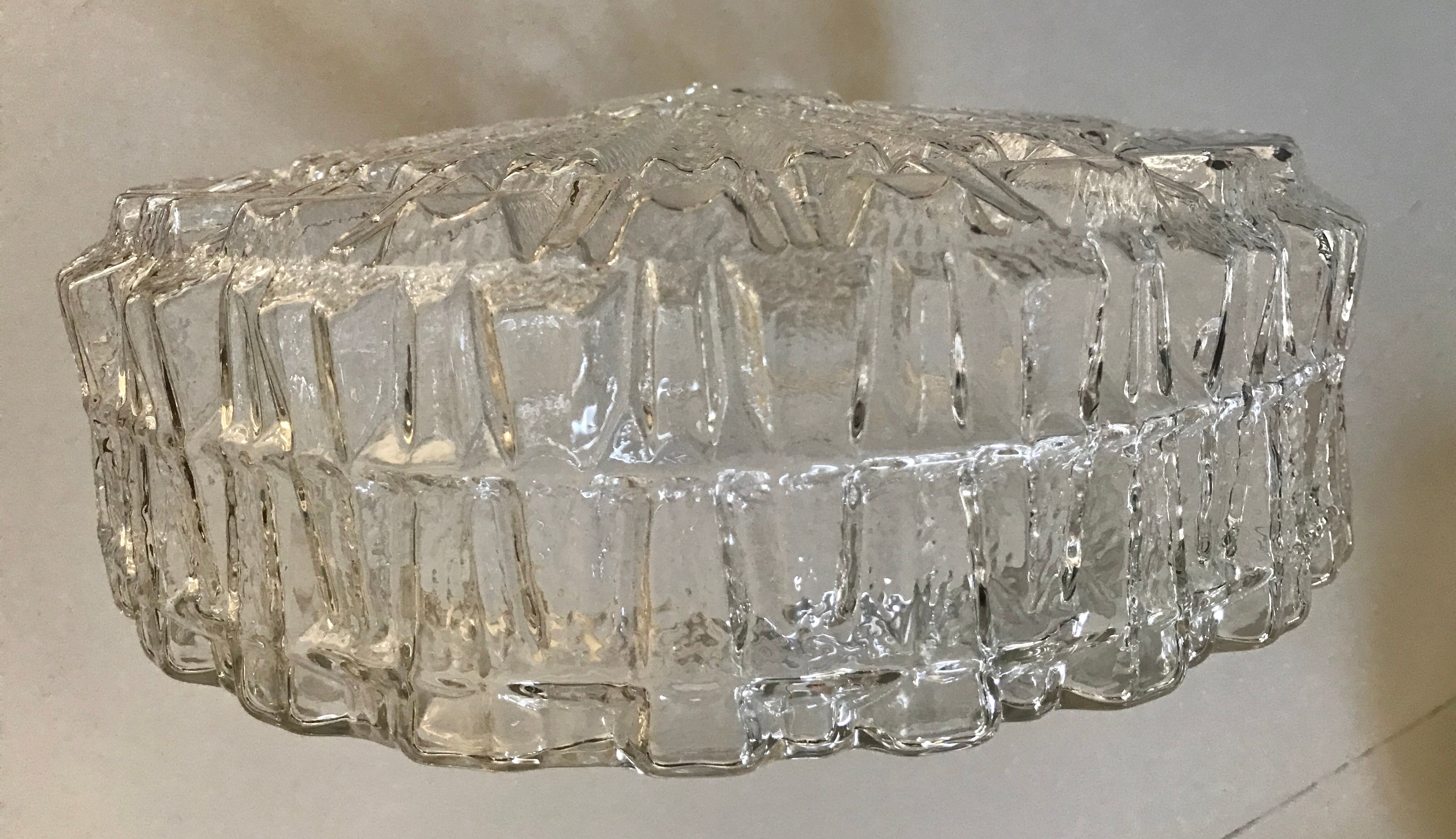 Vintage moulded glass ceiling light