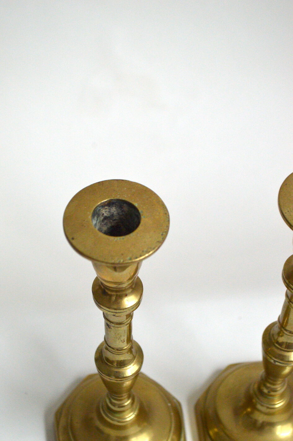 Pair of solid brass candlesticks