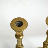 Pair of solid brass candlesticks