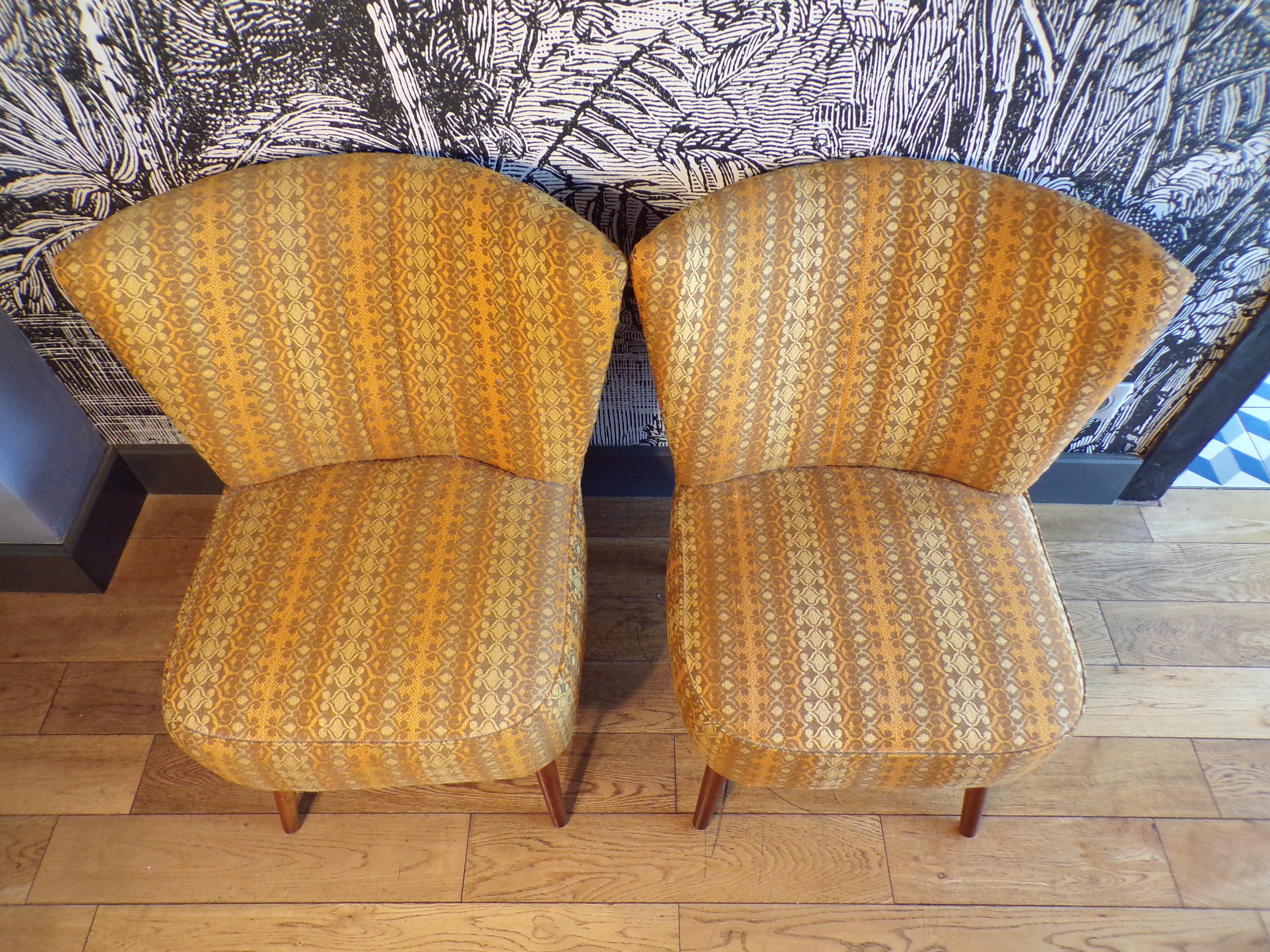 Pair of vintage cocktail chairs