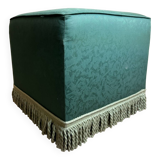Napoleon III style pouf in patterned fabric