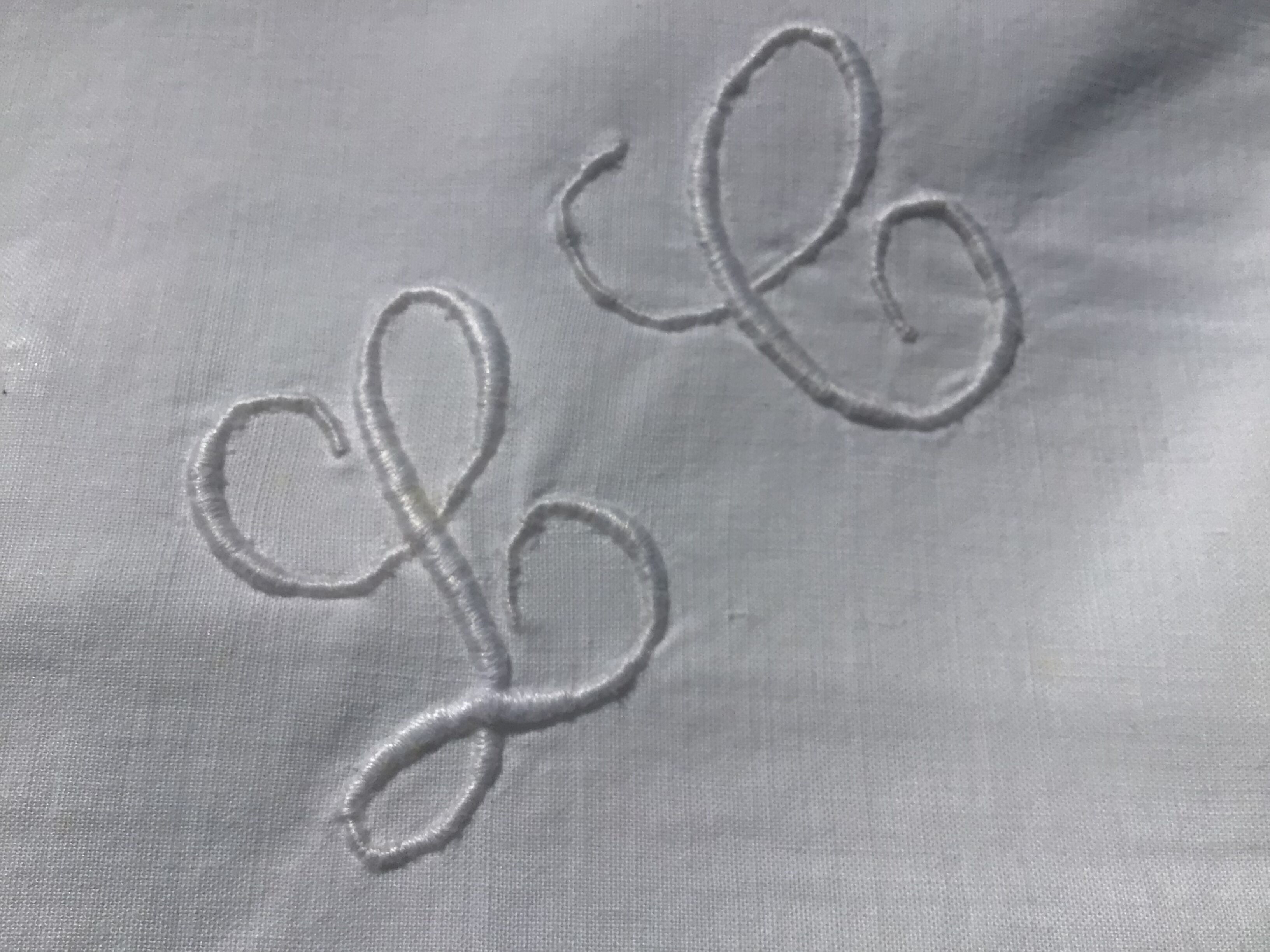 Monogram pillowcase LC edge crochet width 4cm