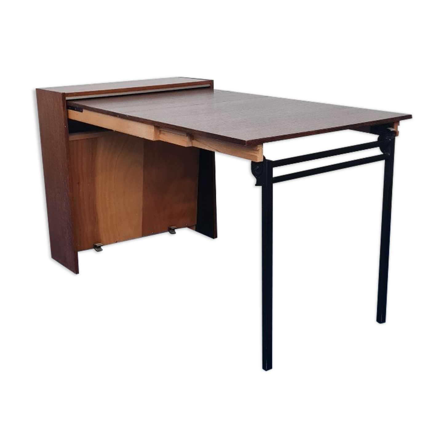 Vintage retractable folding table