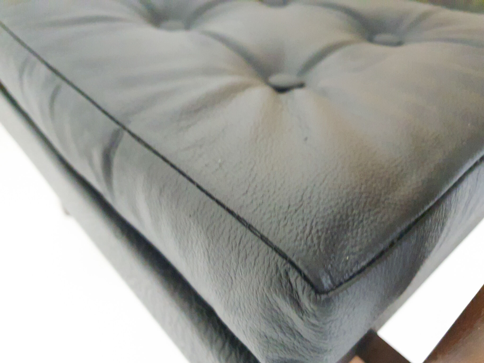 Rattan and leather low-back lounge chair by P.J. Muntendam for Gebr. Jonkers, The Netherlands 1950's