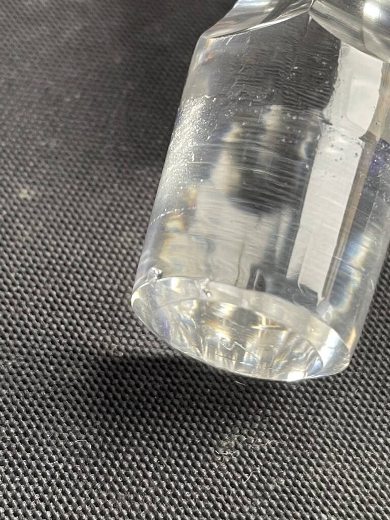 Large overlay cut crystal carafe (Roemer)