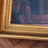 Reproduction s.p.a.d.e.m vermeer jan peintre à l'atelier 68 x 58 encadrée