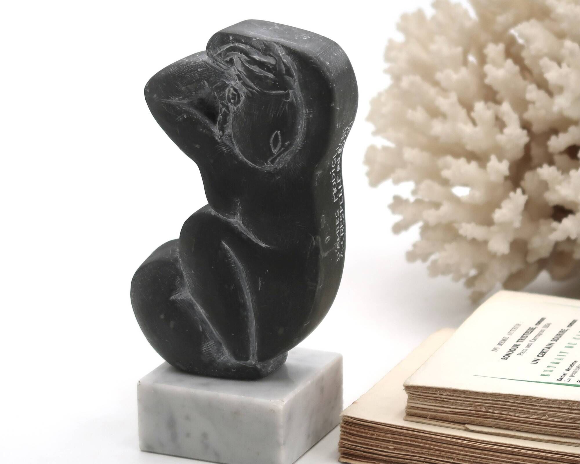 Sculpture of a woman after Amedeo Modigliani signed A Crespelle ed 98