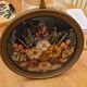 Vintage round frame dried flowers