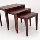 Tables gigognes en palissandre par Severin Hansen, Haslev Møbelsnedker Danemark années 60.