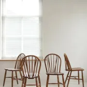 Set of 4 19th-century British military Windsor chairs – WD stamped