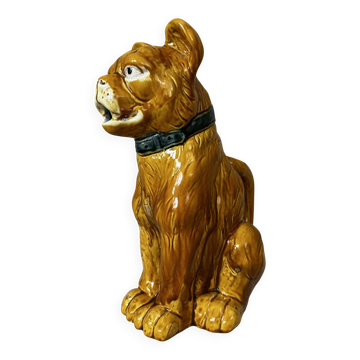 Pichet faience chien