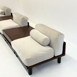 Italian modular sofa with coffee table set in Japandi style