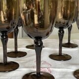Verres à pied teinte noir fumée