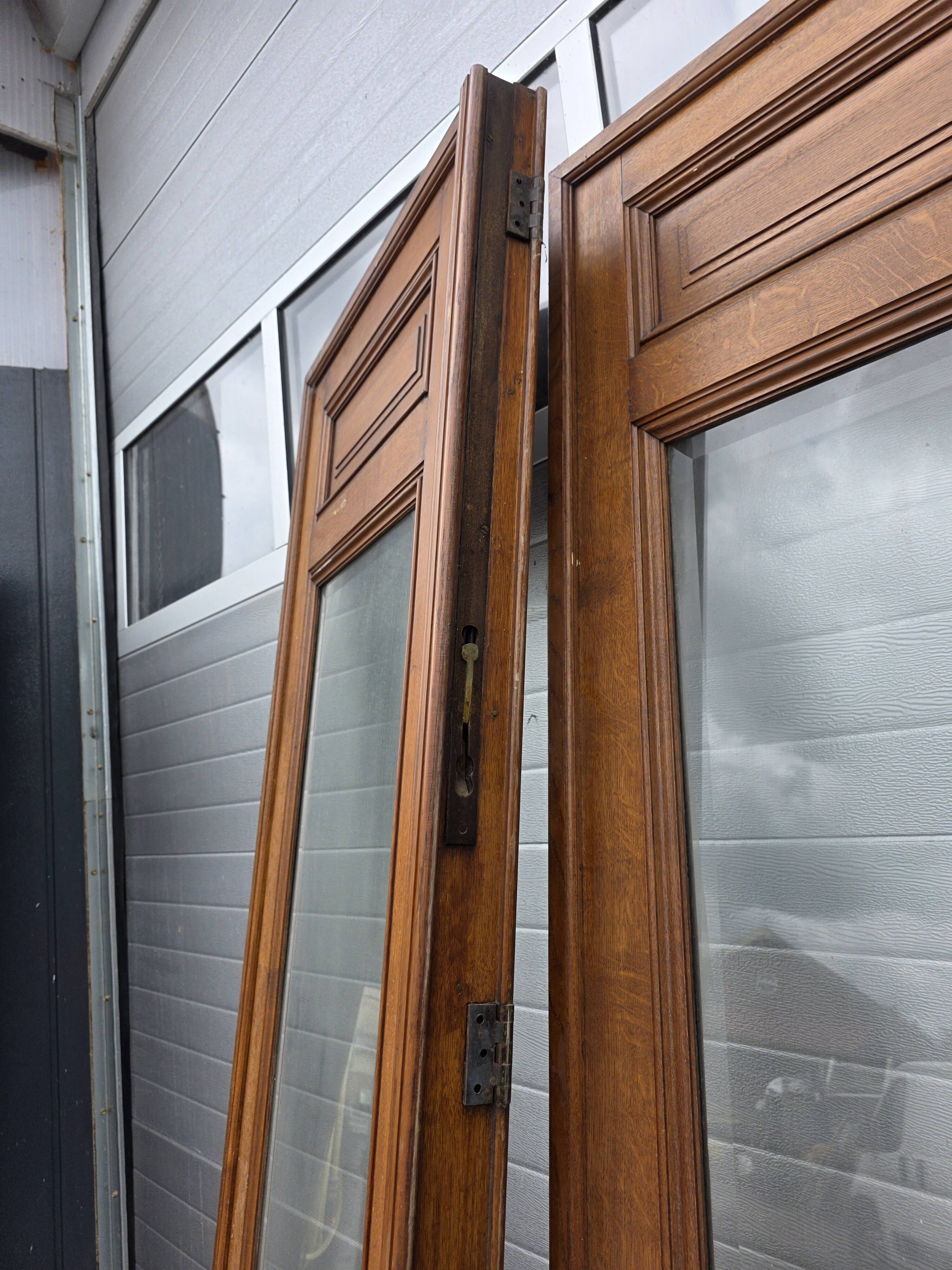 6 solid oak partition doors, 277cm in height (exceptional model)